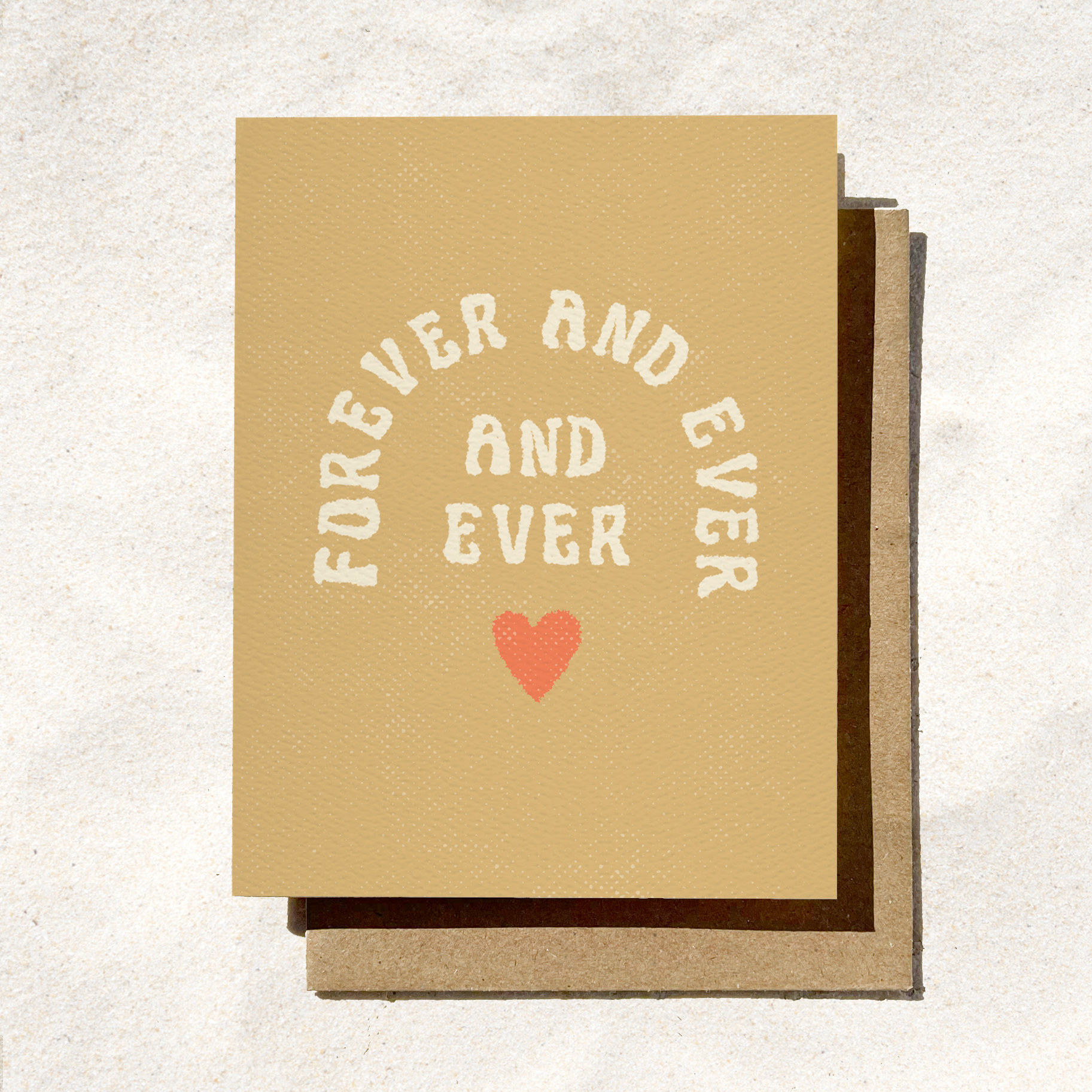 Forever And Ever Engagement Card