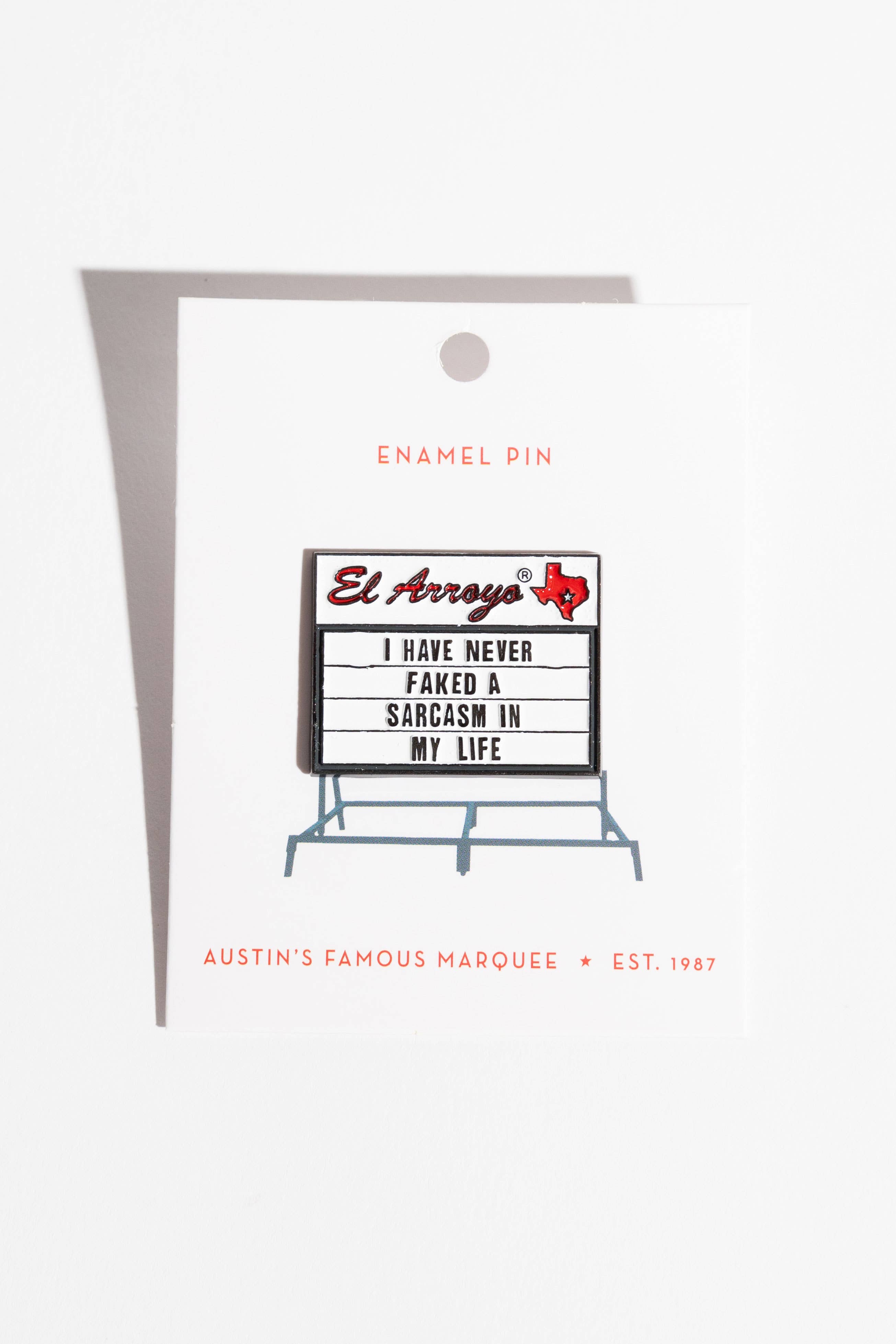 Fake Sarcasm Enamel Pin