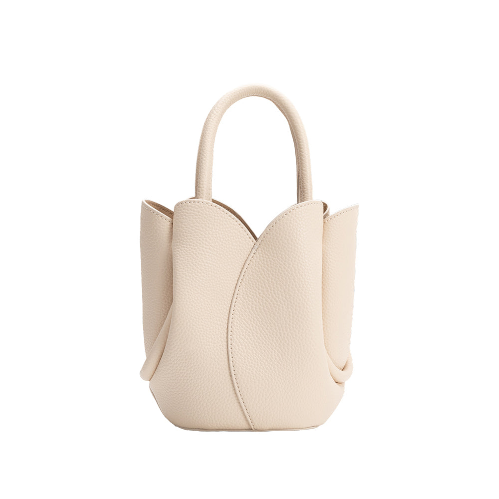 Mini Tulip Top Handle Bag - Bone
