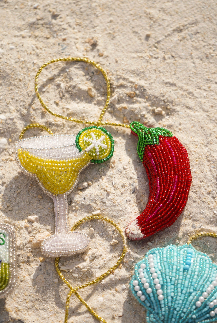 Spicy Margarita Beaded Bag Charm