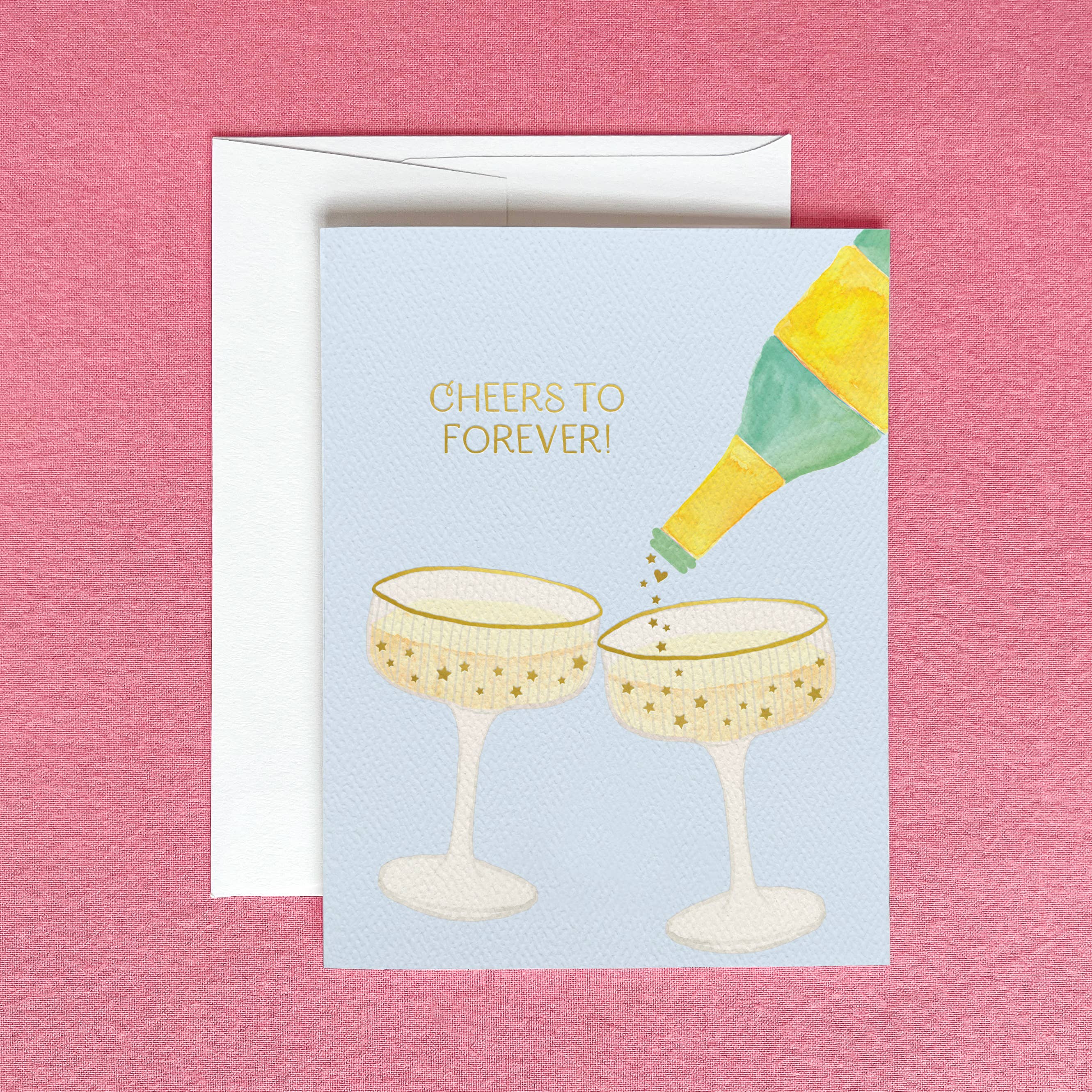 Champagne Wedding Greeting Card