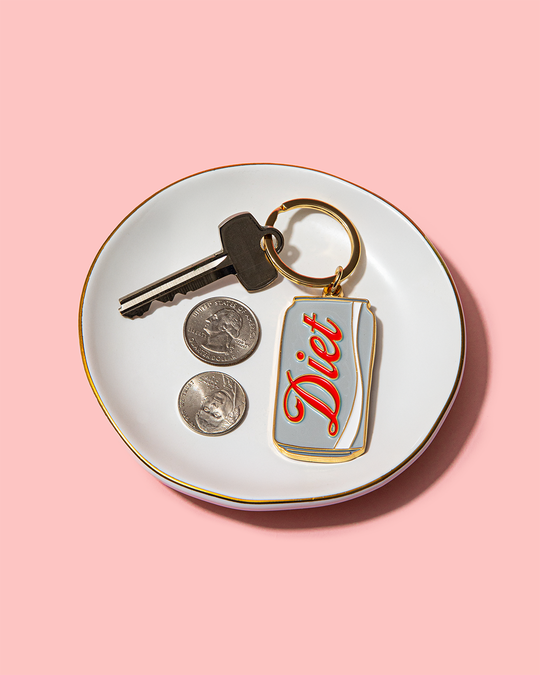 Diet Soda Can Enamel Keychain