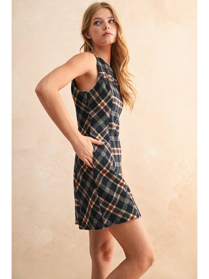 Make It Plaid Mini Dress