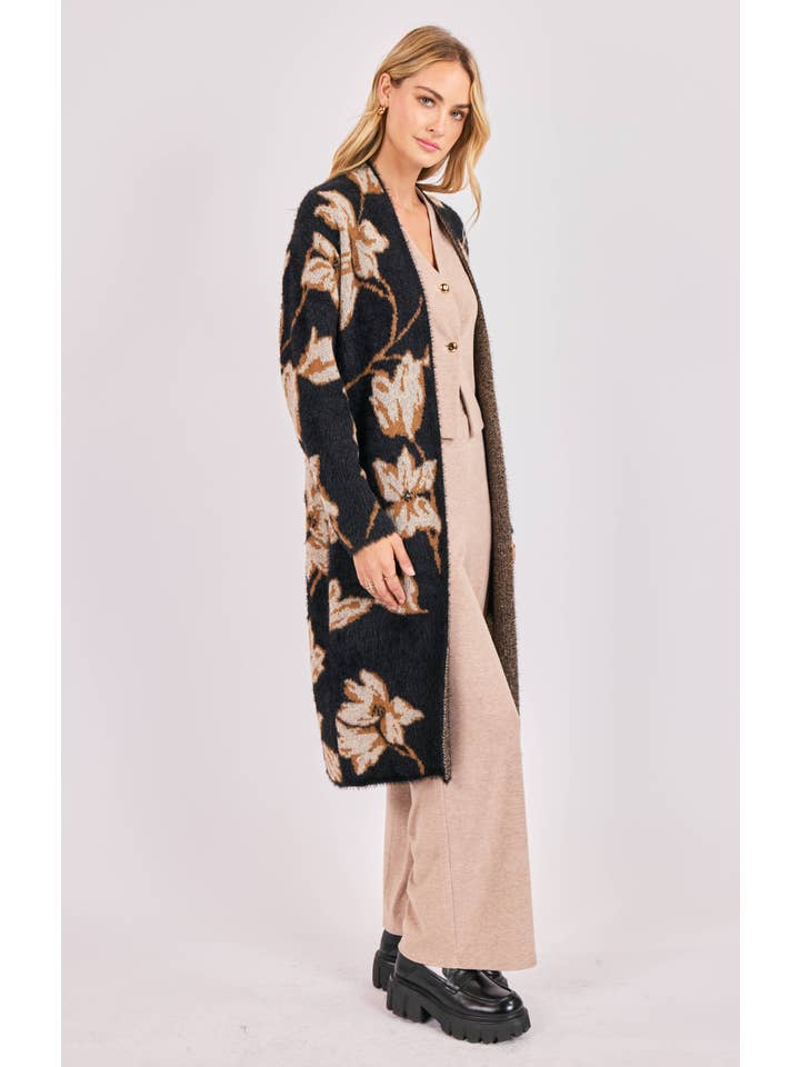 Emory Floral Knit Duster Cardigan