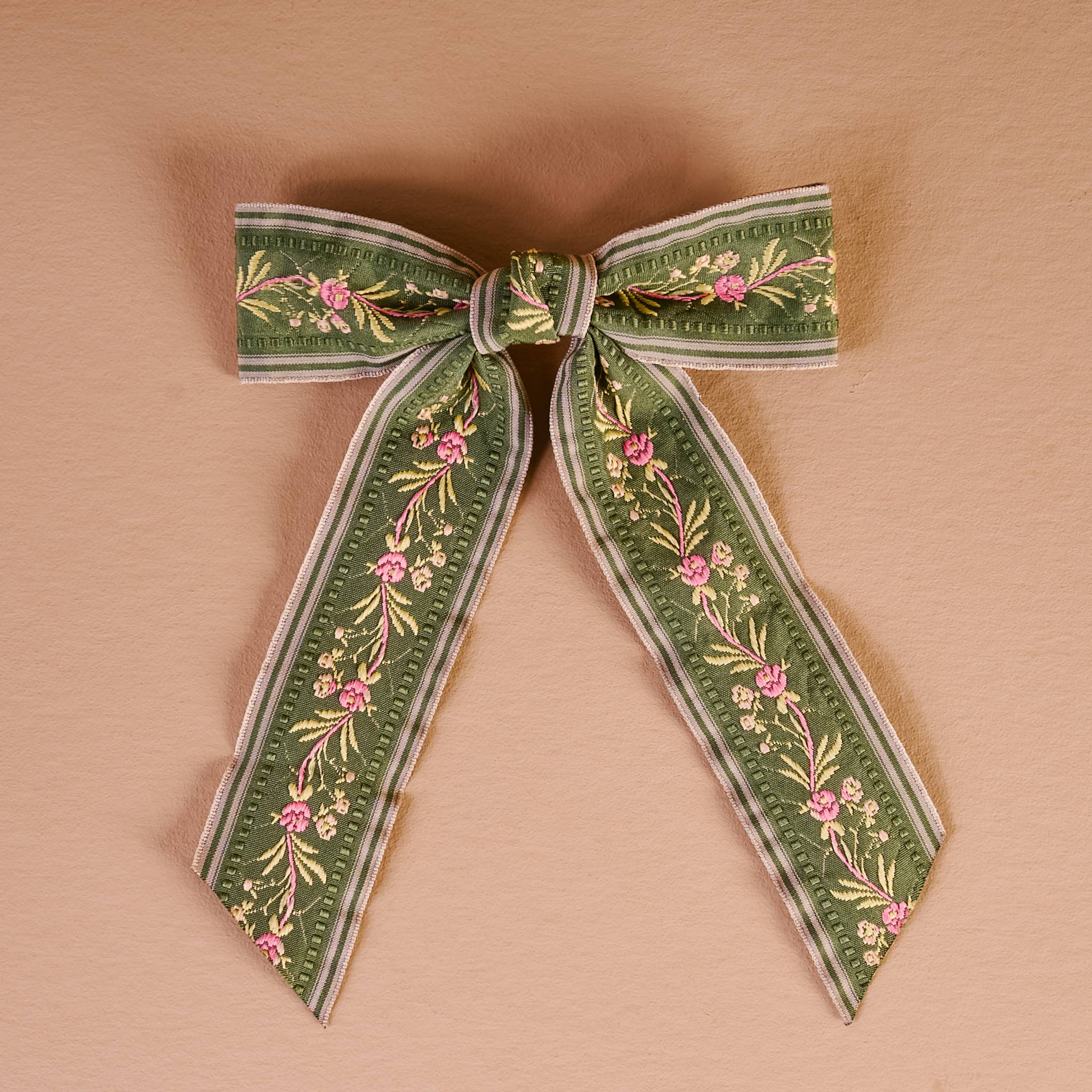 Cottage Crush Hair Bow - Olive Green