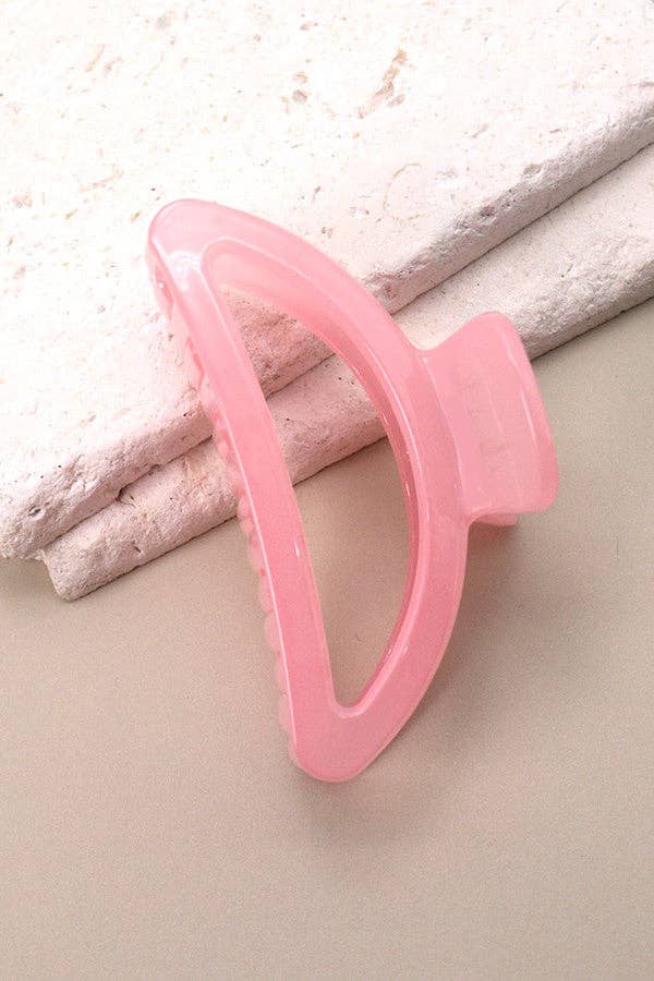 Jumbo Half Moon Translucent Hair Claw Clip