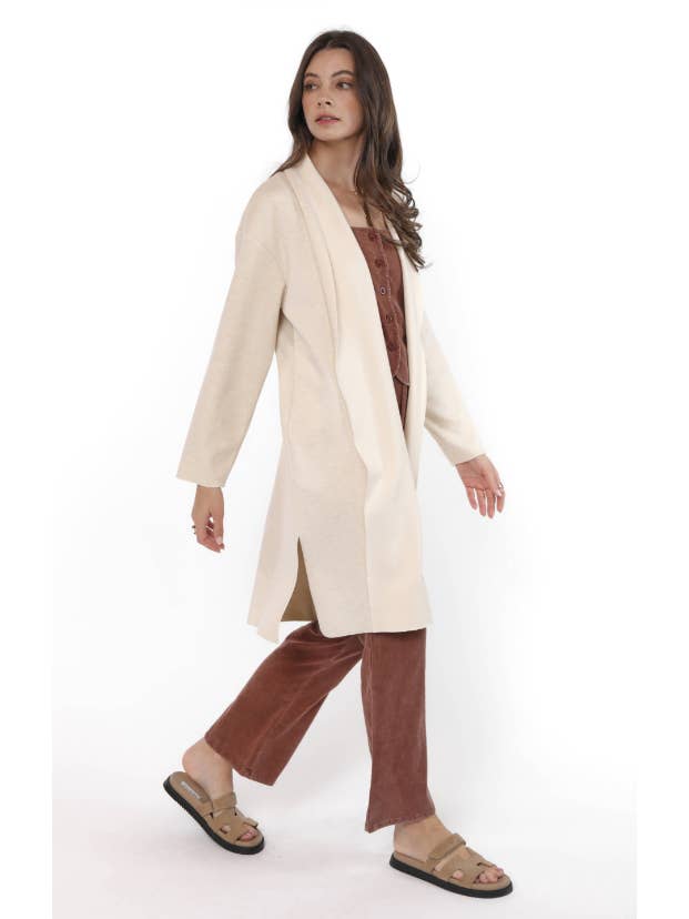 Alessia Shawl Collar Open Coat