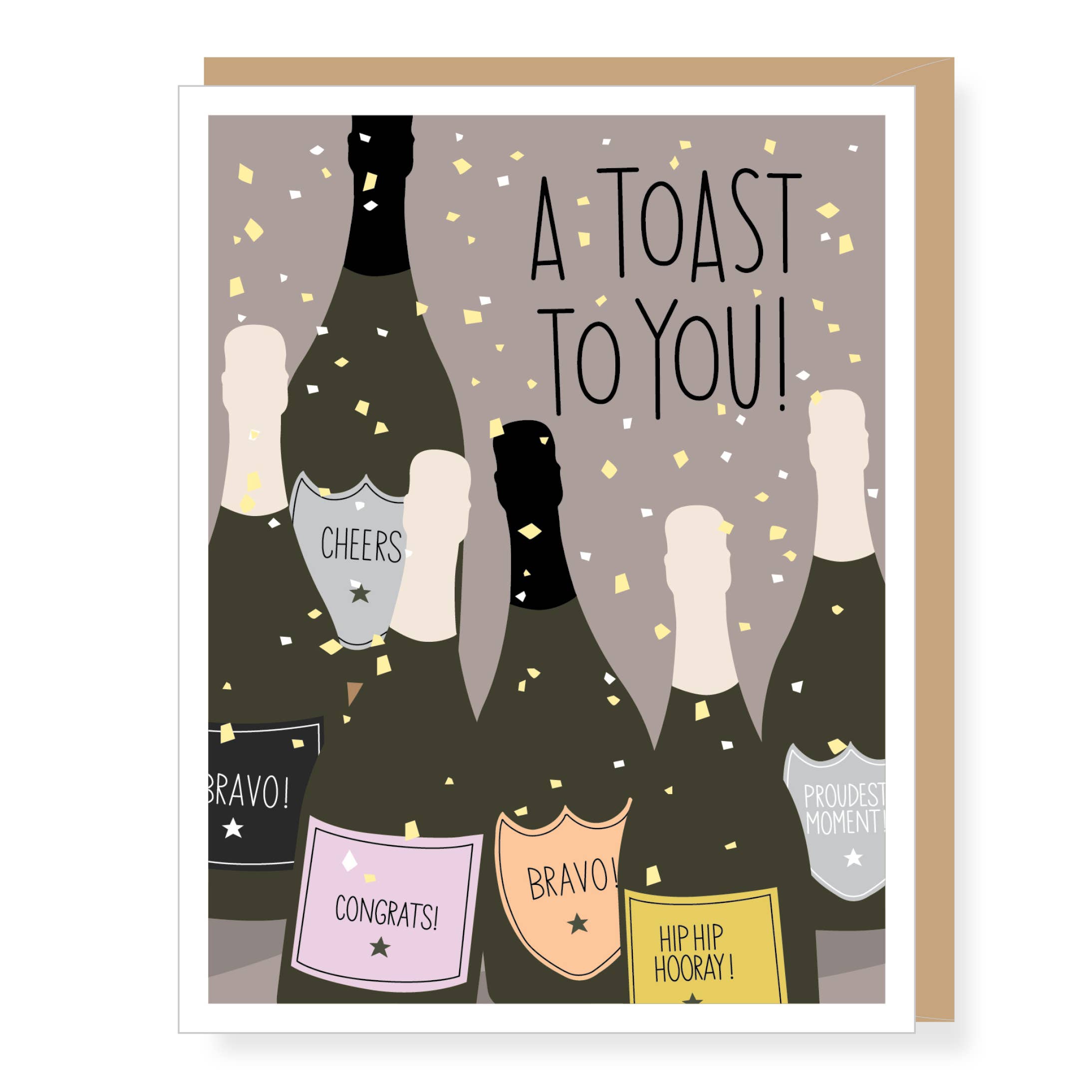 Champagne Toast Congratulations Card