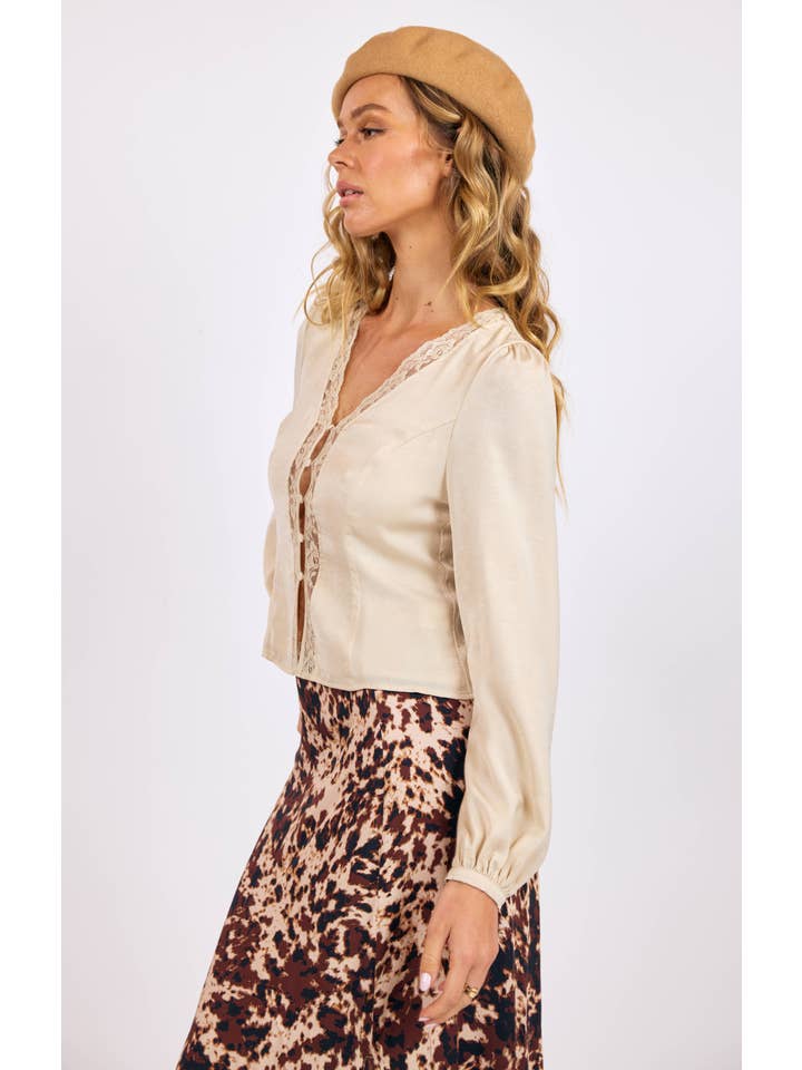 Wander Button Front Blouse