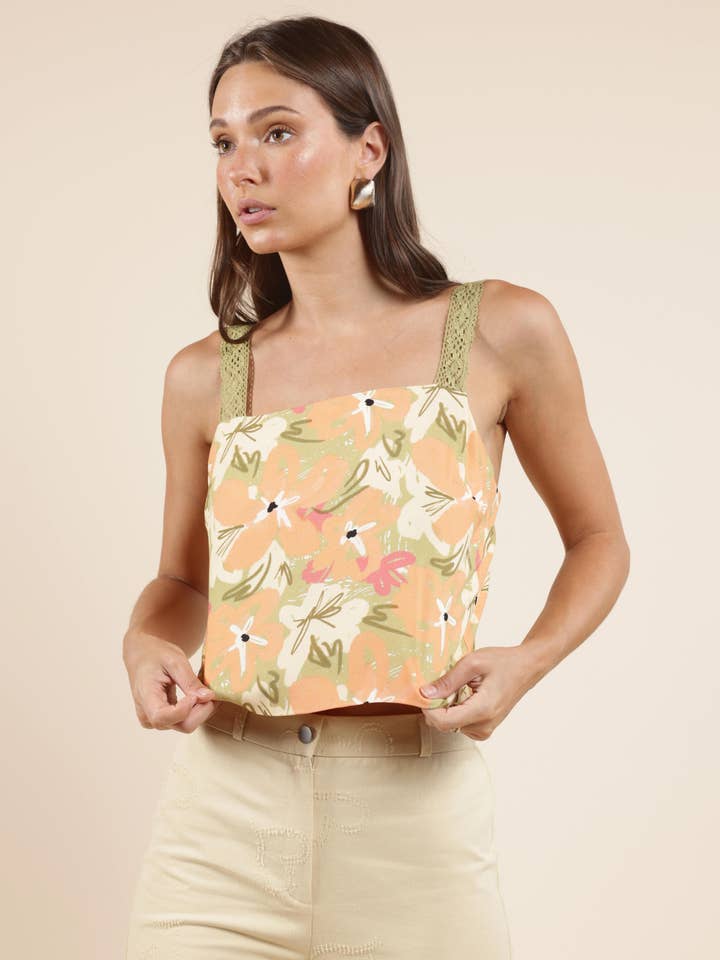 Aperitivo Lacey Back Tied Top