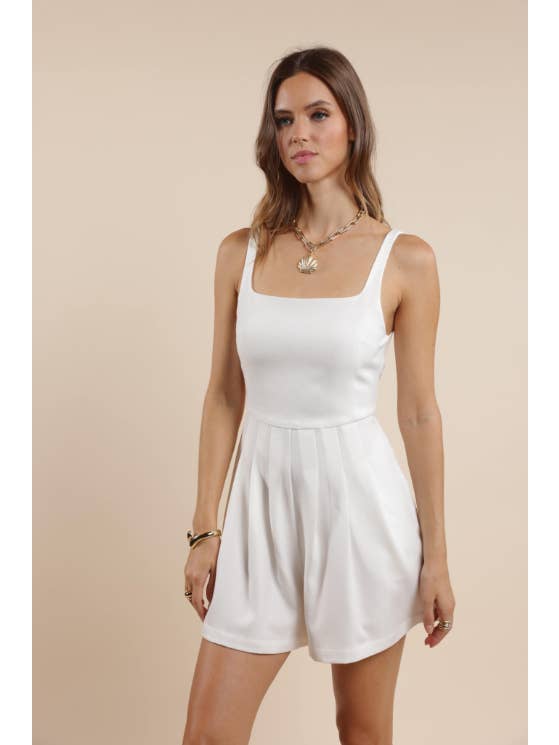 Soft Waves Pleated Romper