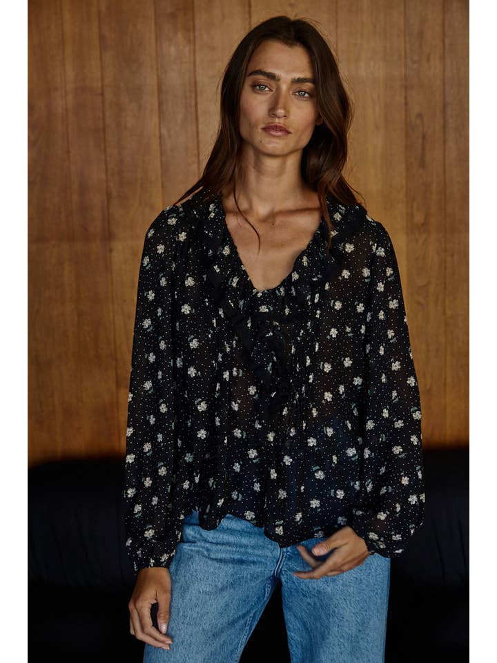 At Dusk Floral Blouse