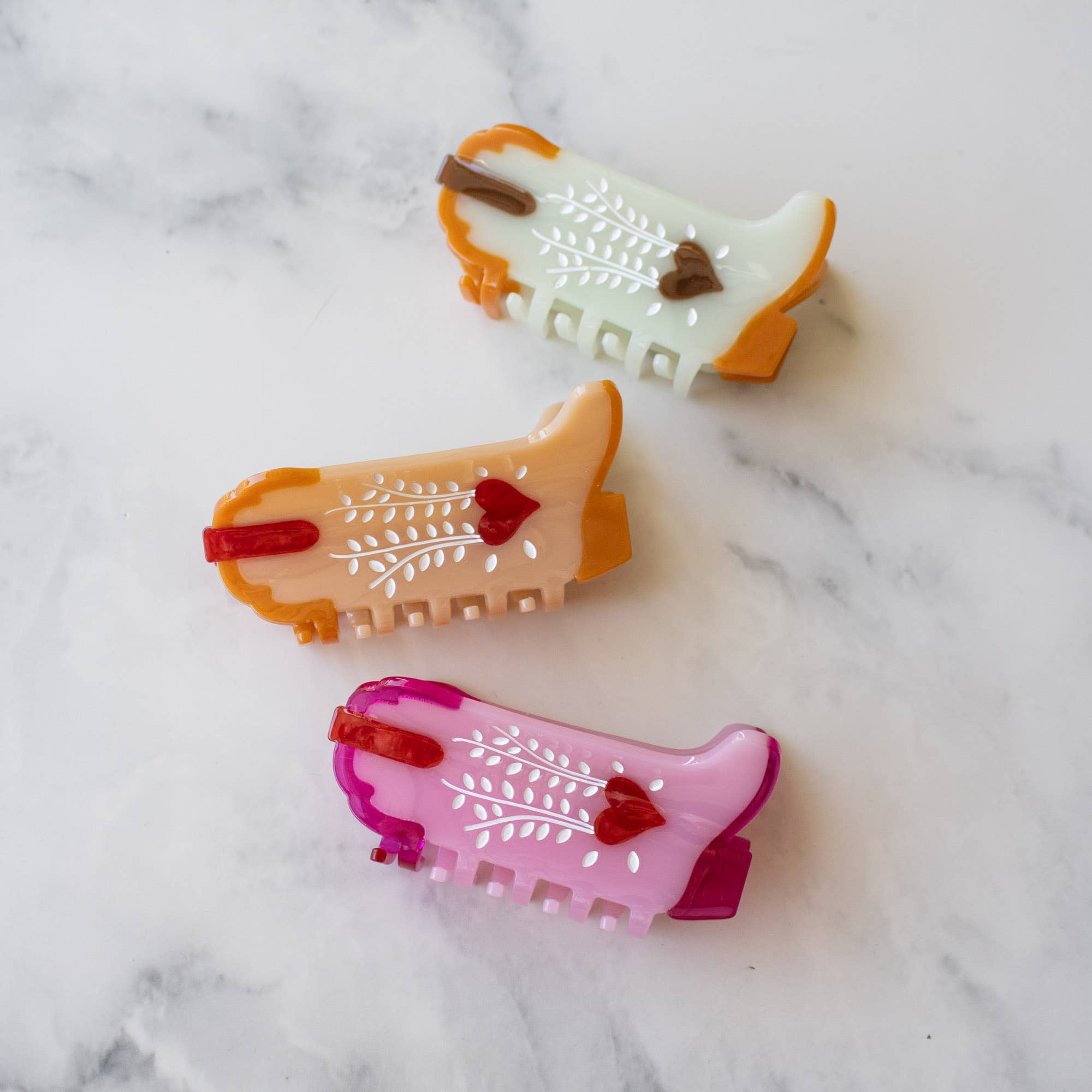 Sweet Heart Cowboy Boot Hair Clip
