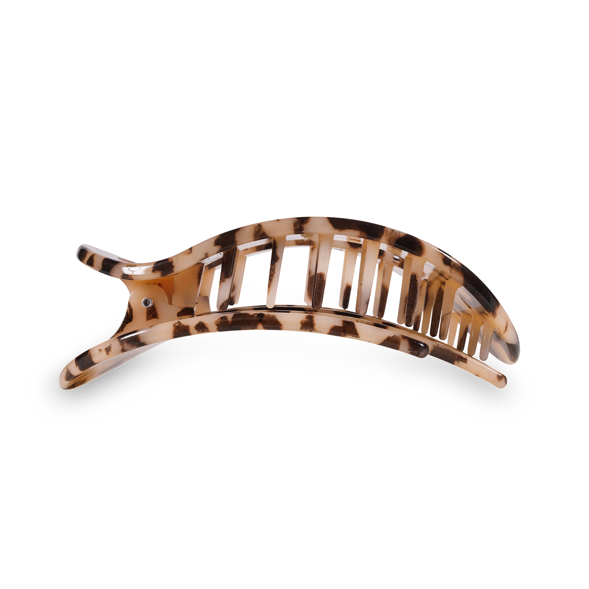 Blonde Tortoise Flat Round Clip