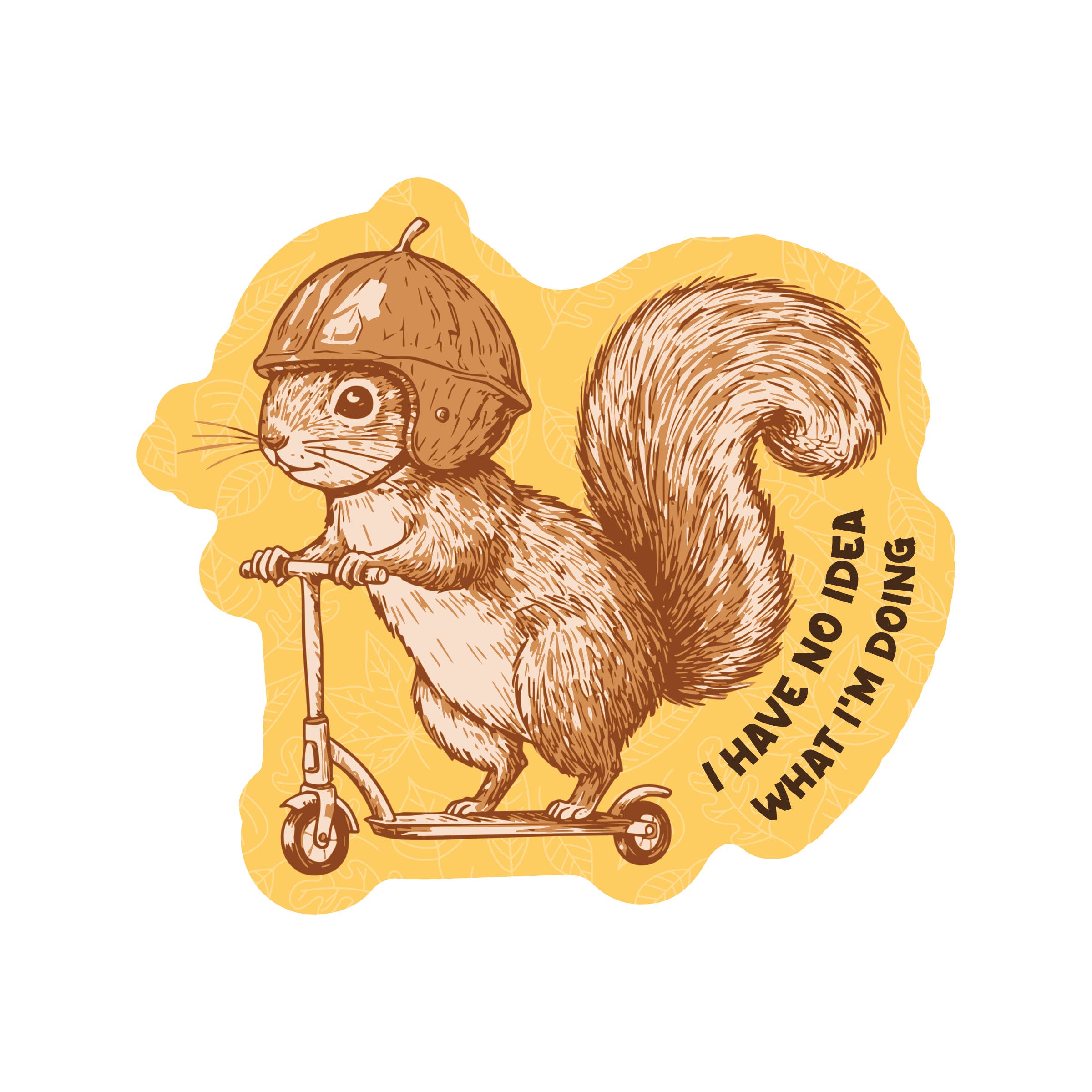 No Idea Squirrel Scooter Sticker