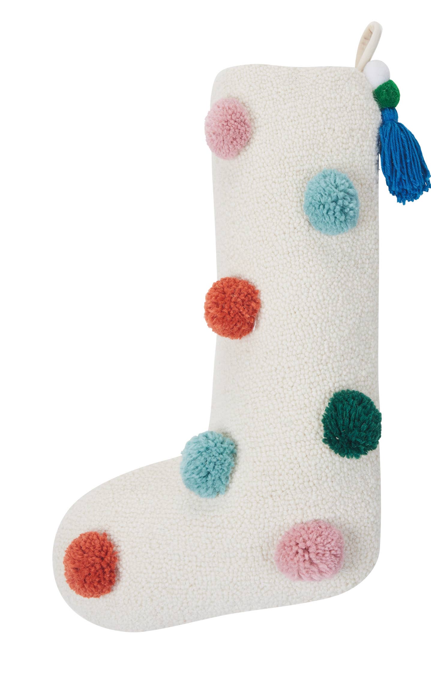 Colorful Pom Pom Stocking