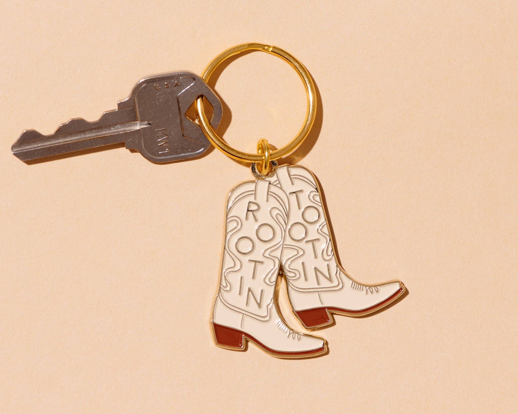Rootin' Tootin' Cowboy Boot Keychain