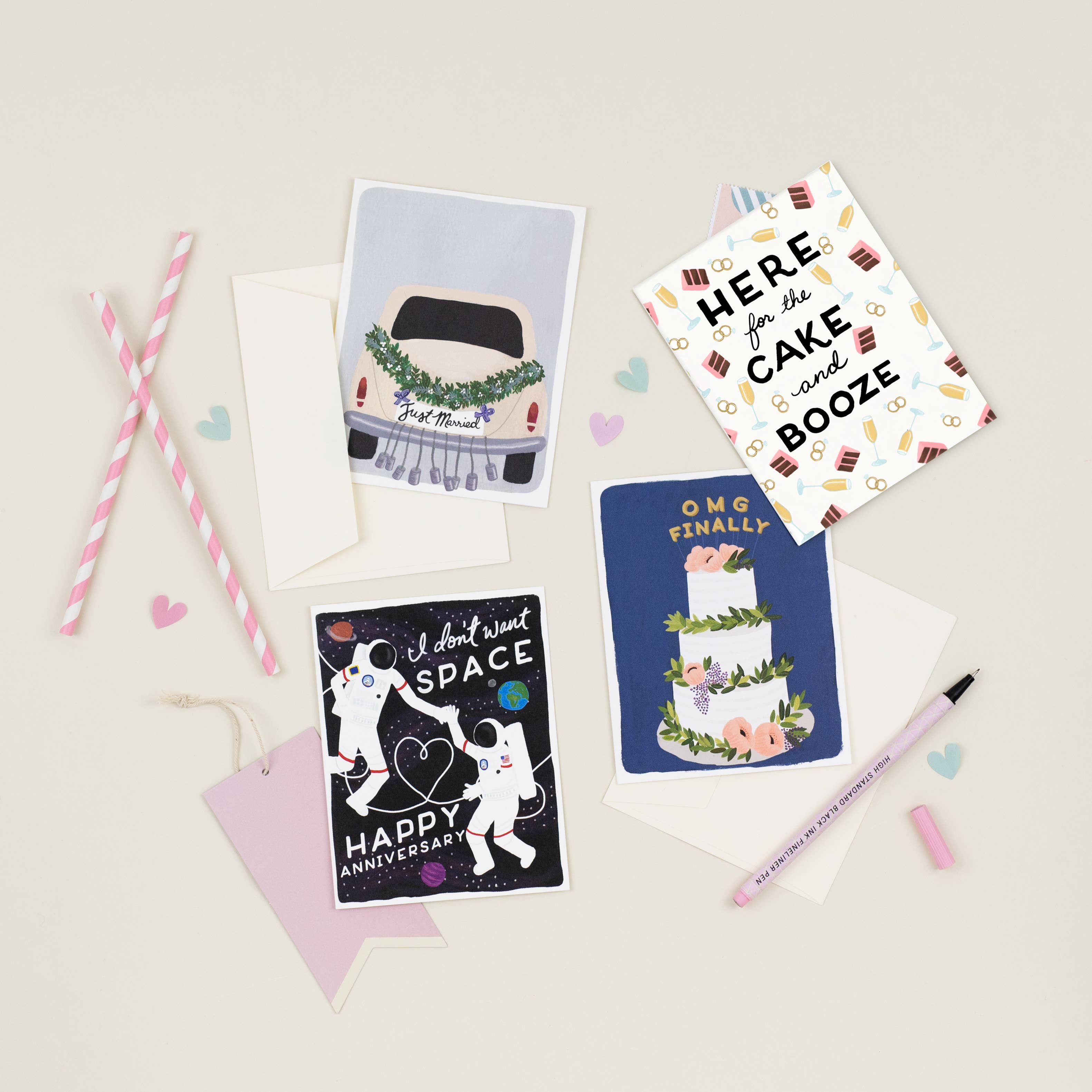 Cake & Booze Wedding Card