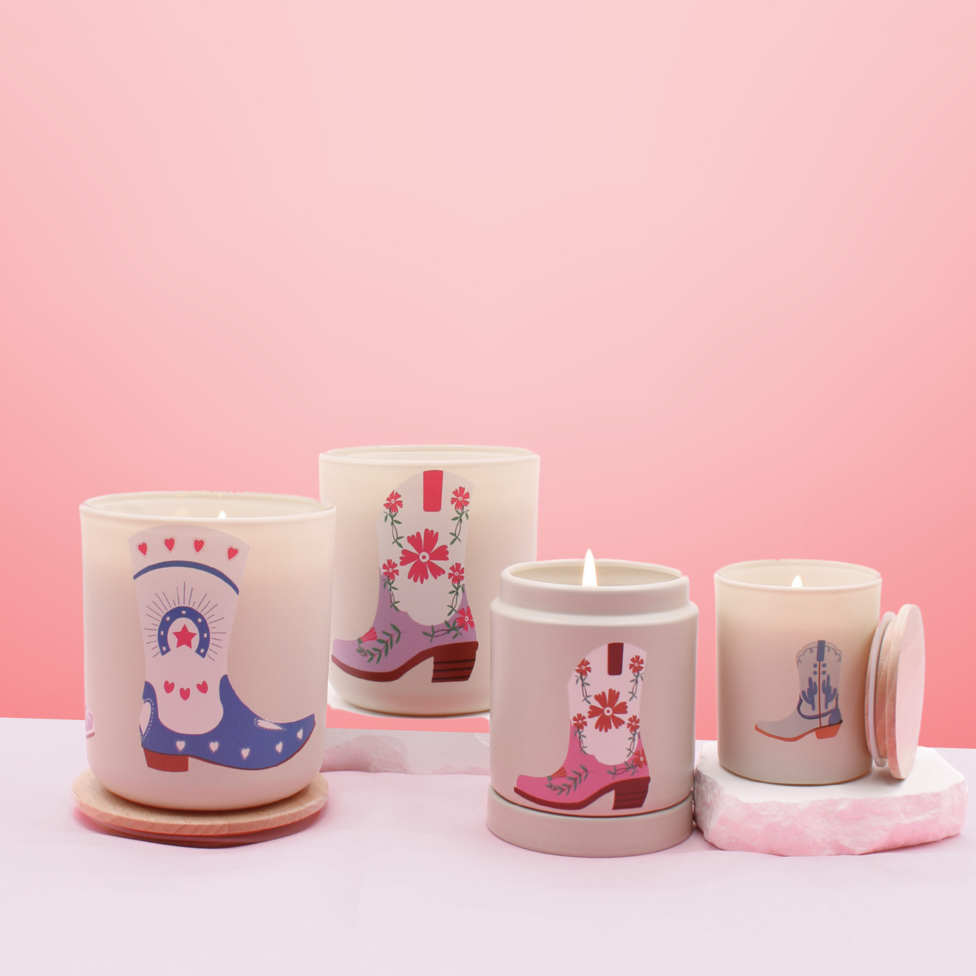 Western Boot Travel Candle - Lavender Driftwood