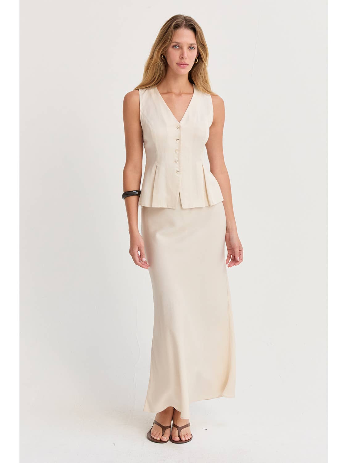 Cami Sleeveless Pleated Vest