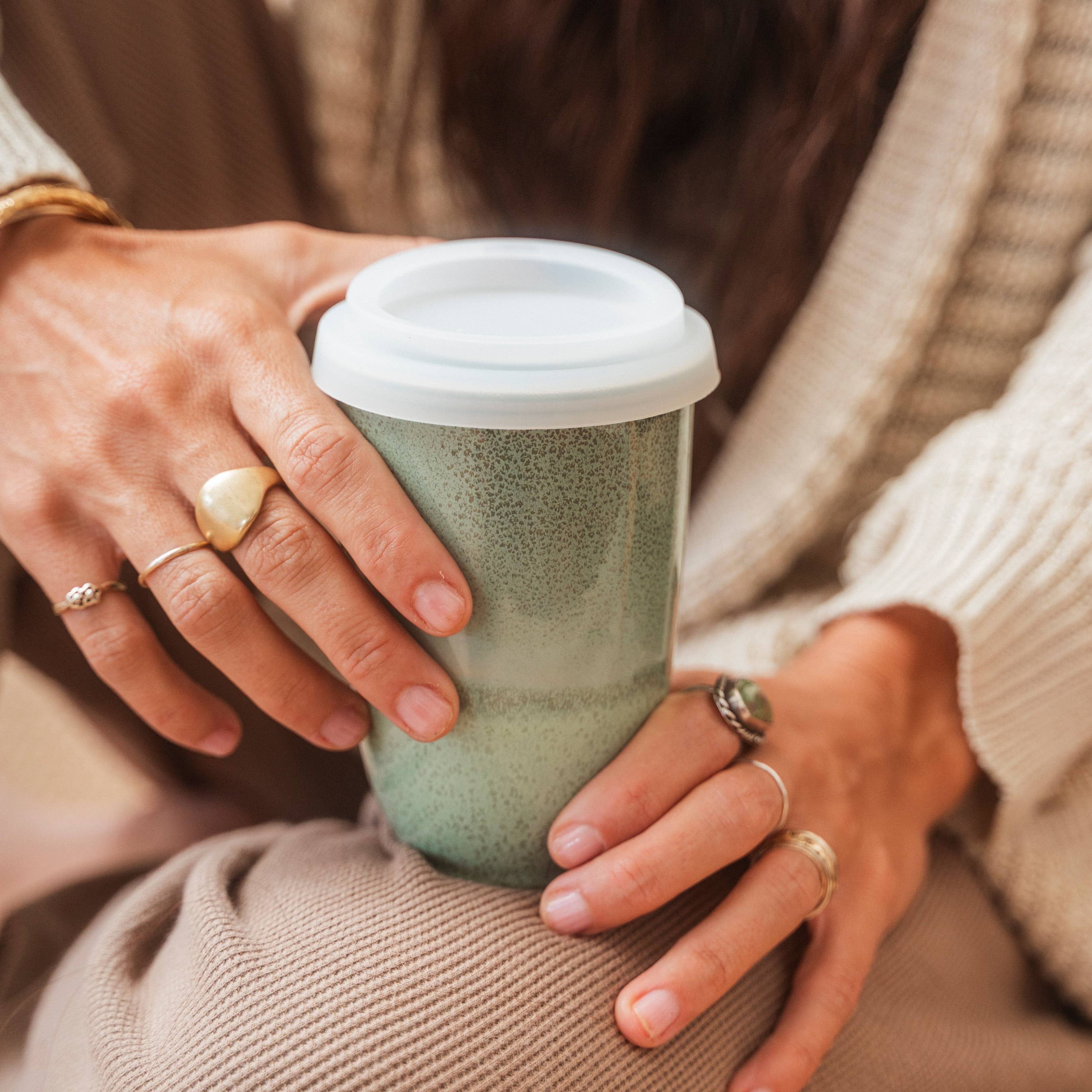 Emerald Ceramic Travel Mug – 12 oz