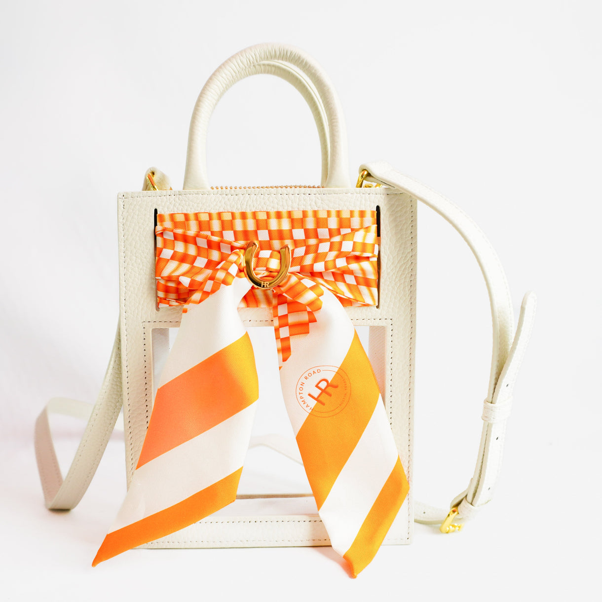 Mini Calista Clear + Checkerboard + Stadium Bag - Oyster
