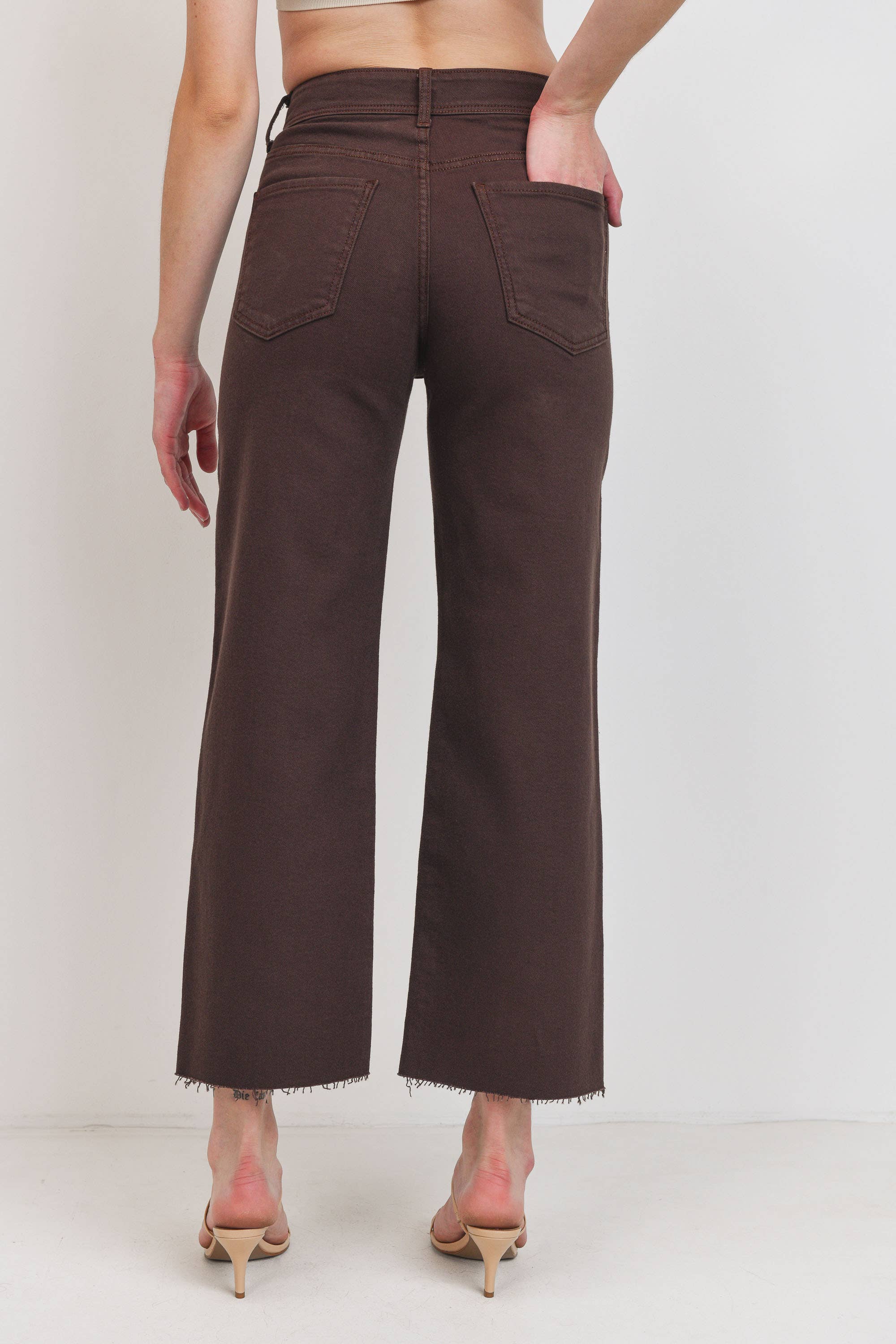 The Nautical Wide Leg - Espresso