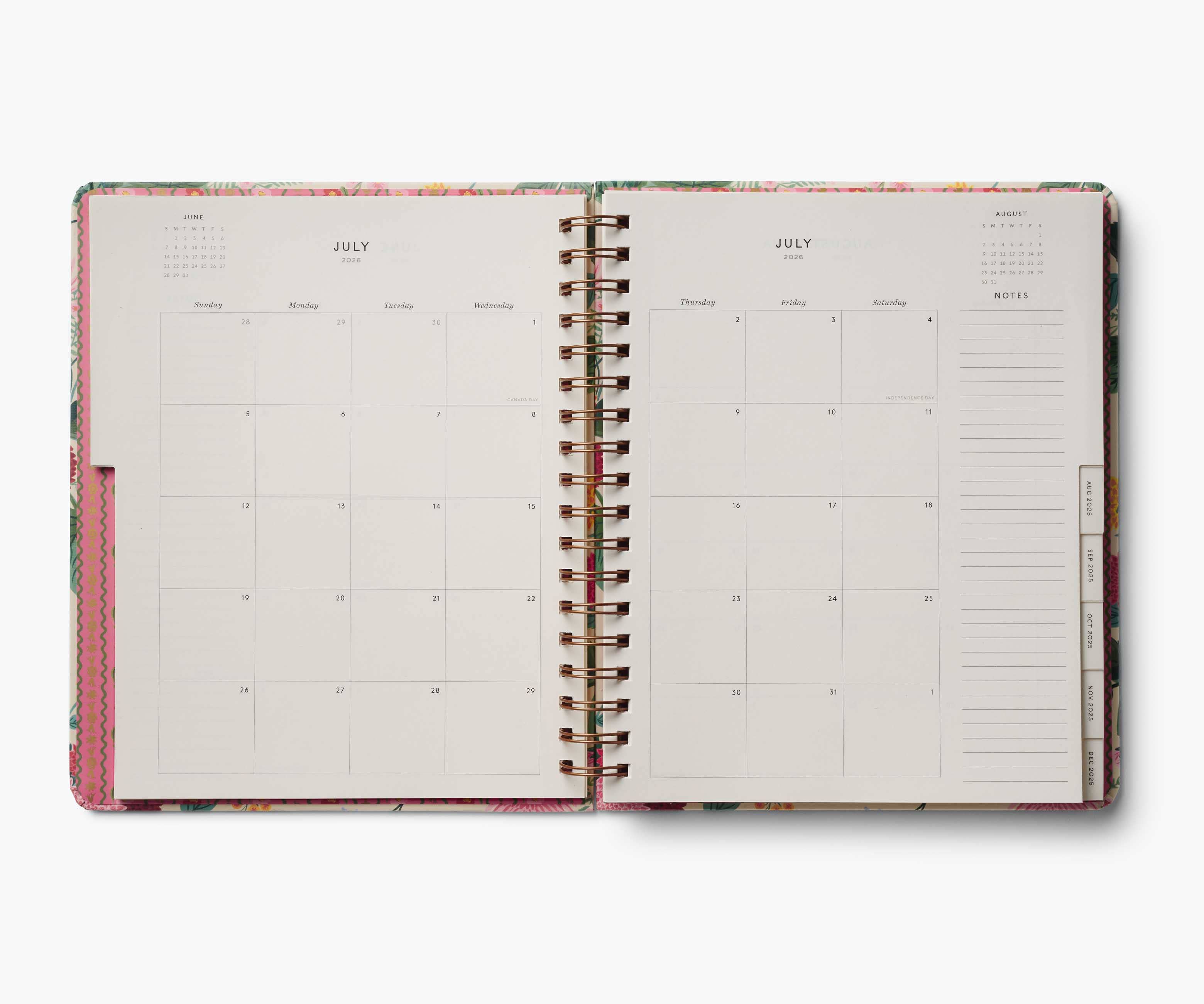 2026 Dahlia 17-Month Academic Hardcover Spiral Planner