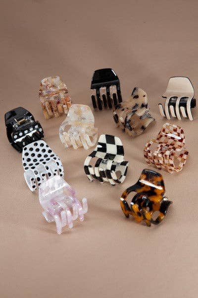 Cellulose Solid Hair Claw Clip