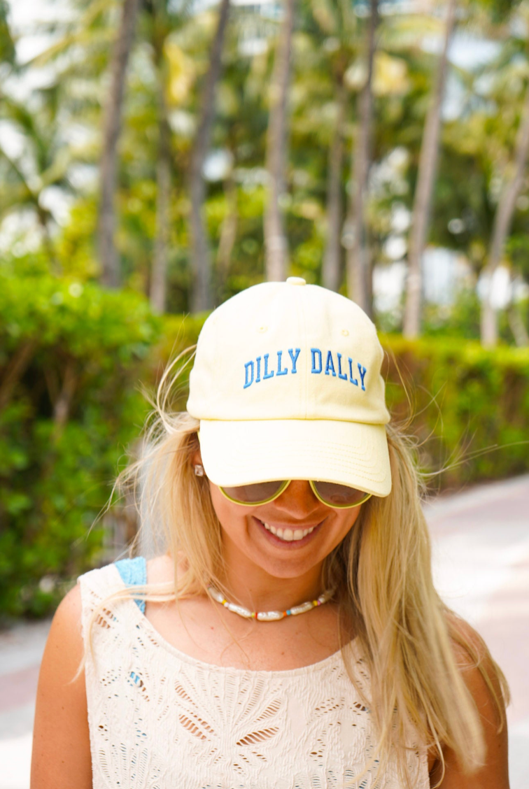 Dilly Dally Dad Cap -  Butter Yellow