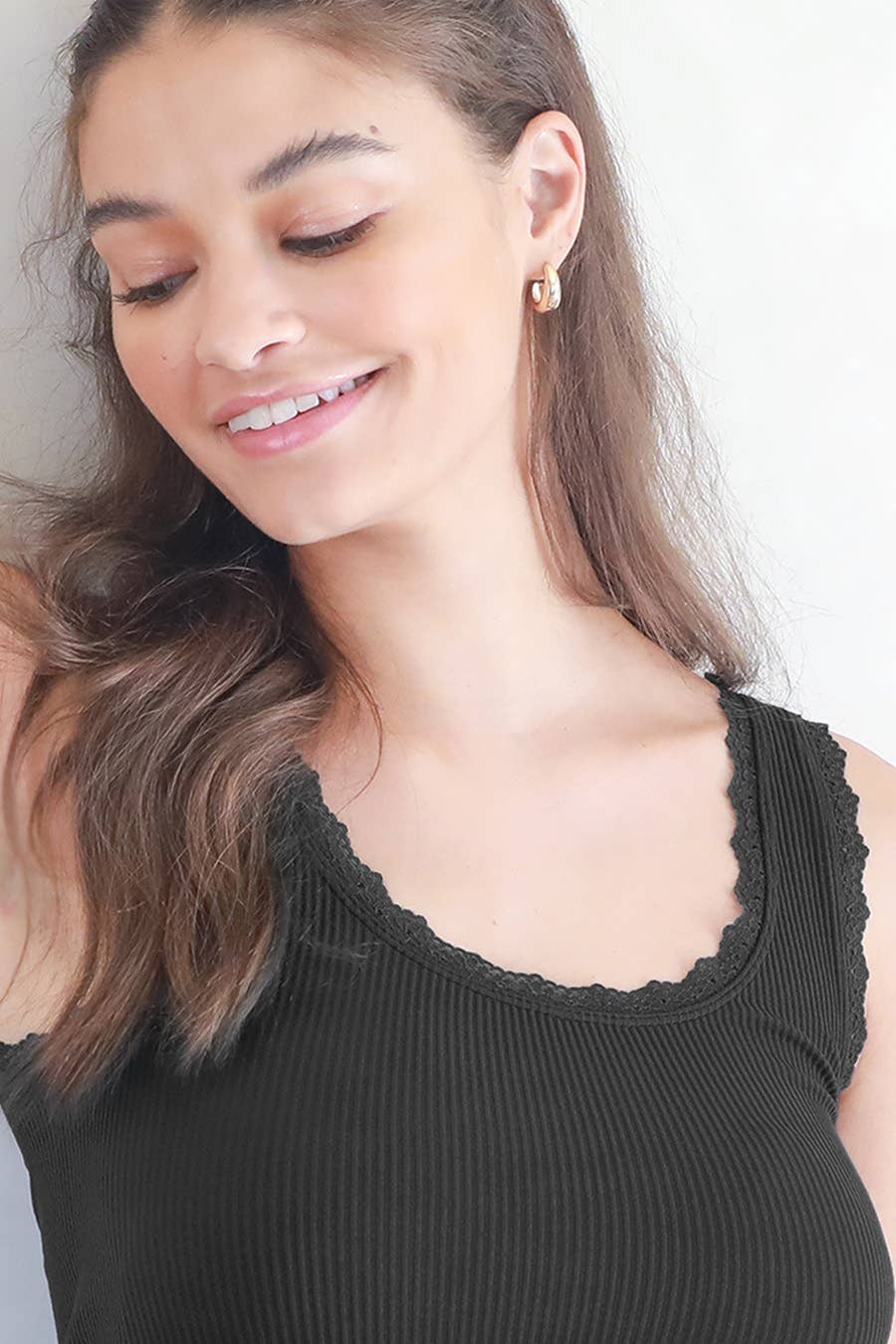 Lace Scoop Neck Tank Top