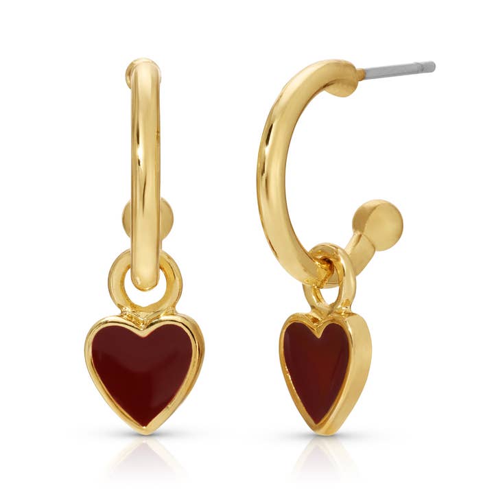 Love & Hugs Hoops with Drop - Gold