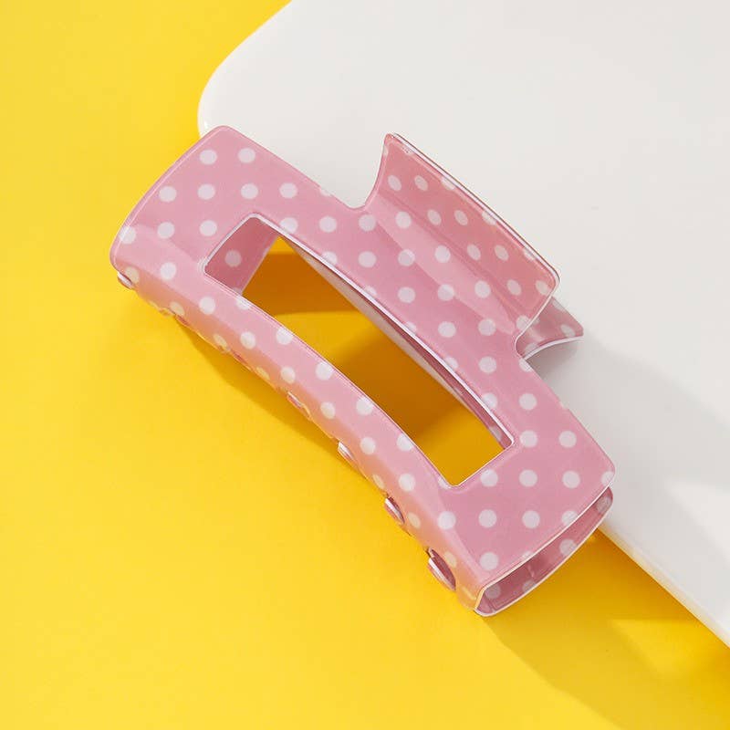 Polka Dot Hair Claw Clip