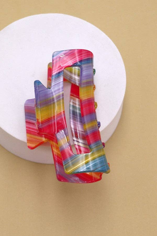 Rectangle Cellulose Hair Claw Clip