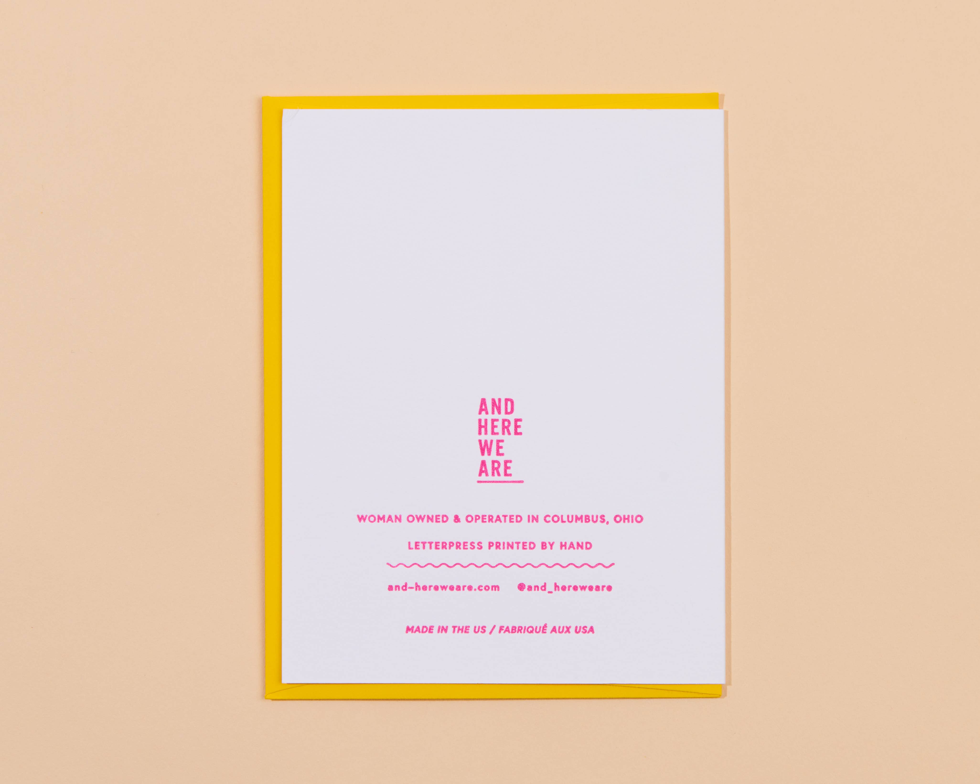Like A Mother Letterpress Card