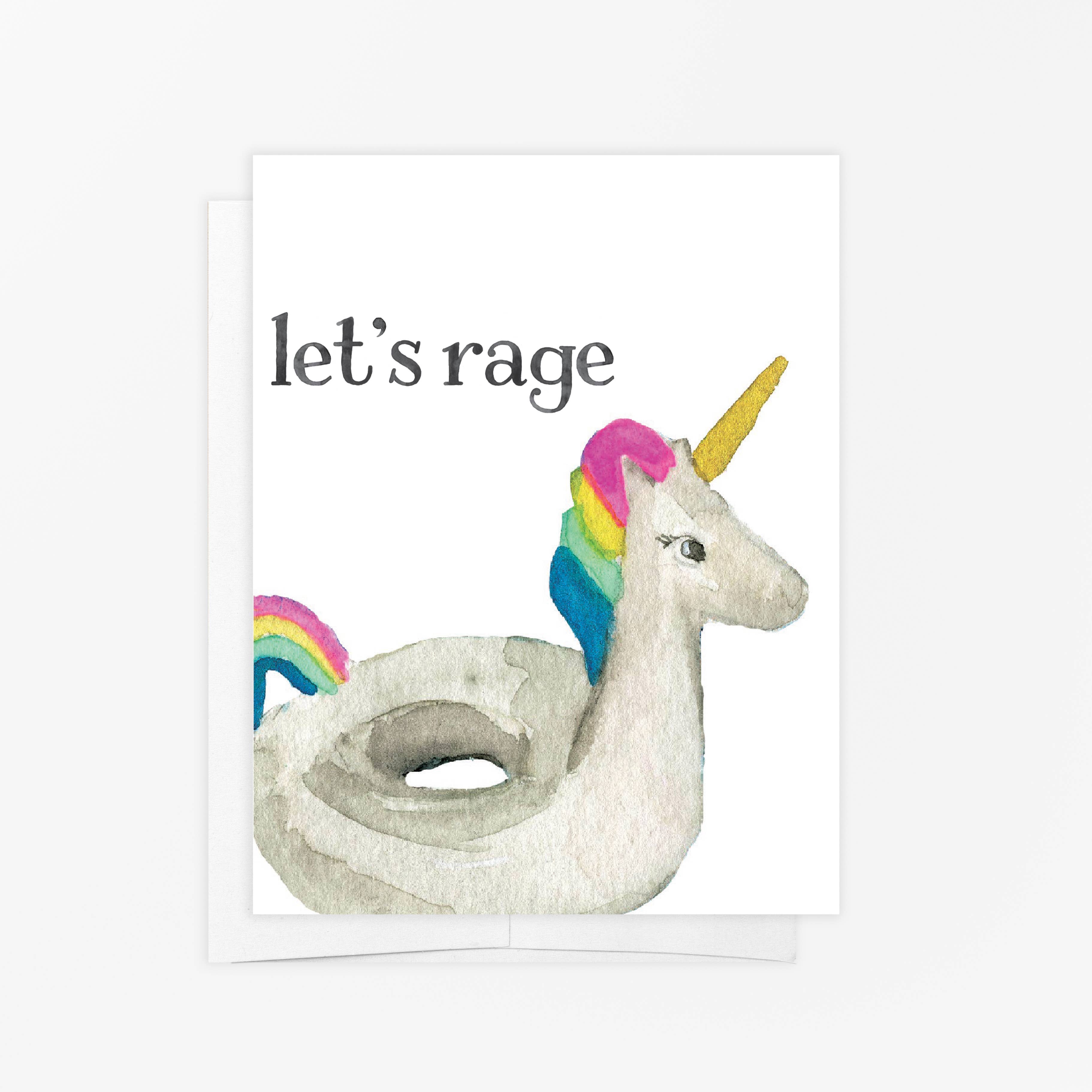 Let's Rage Greeting Card