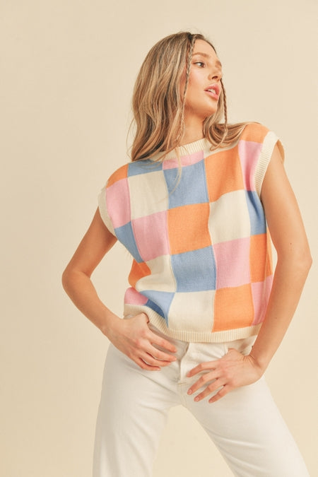 Touch of Fall Sweater Vest - Ivory Multi