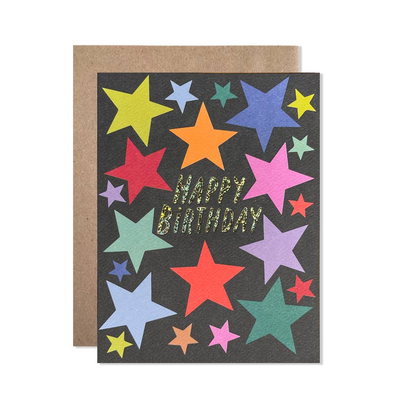Happy Birthday Stars Greeting Card