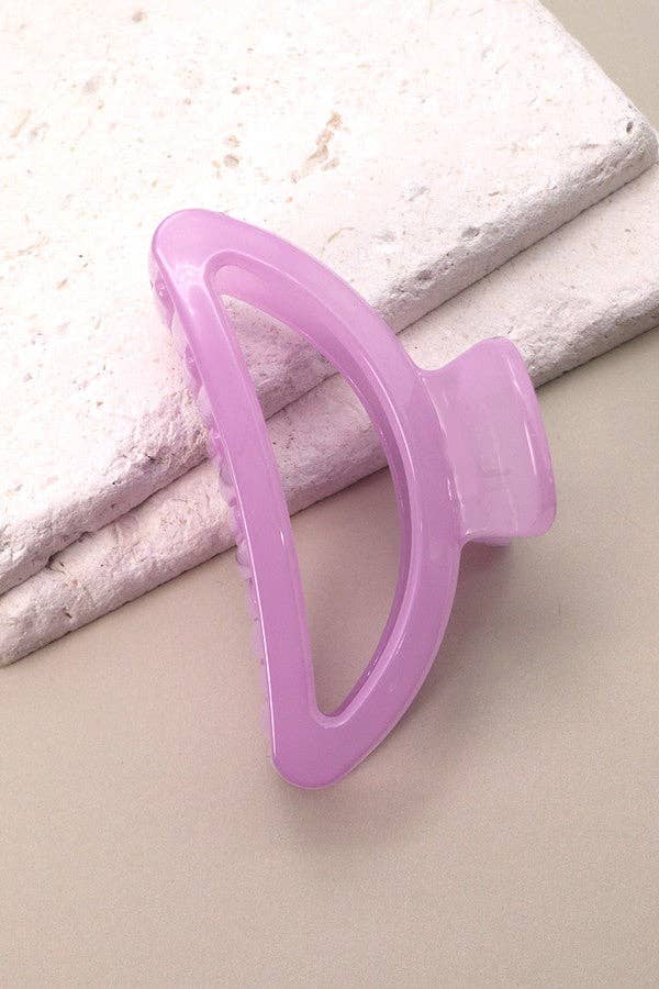 Jumbo Half Moon Translucent Hair Claw Clip