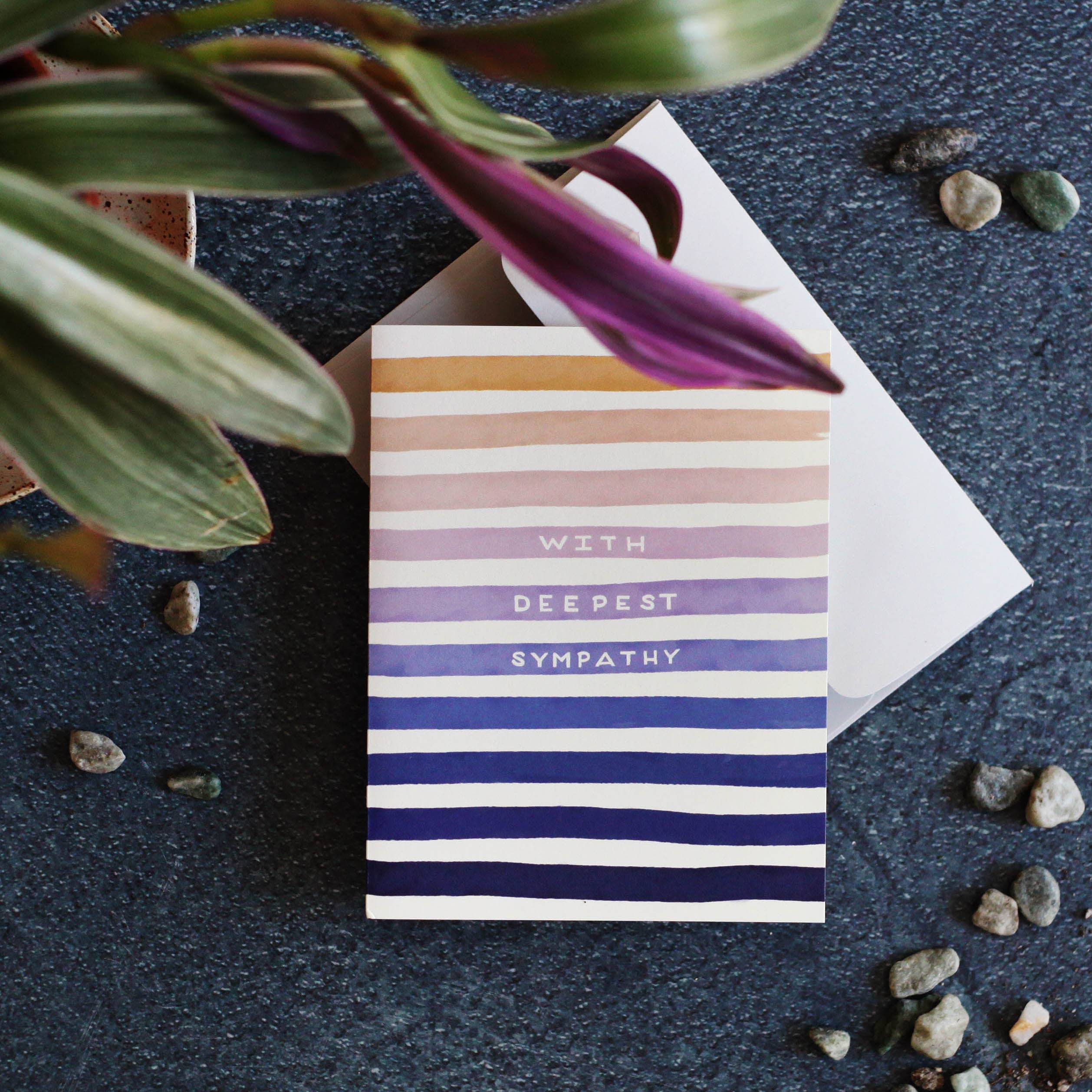 Ombre Stripes Sympathy Card