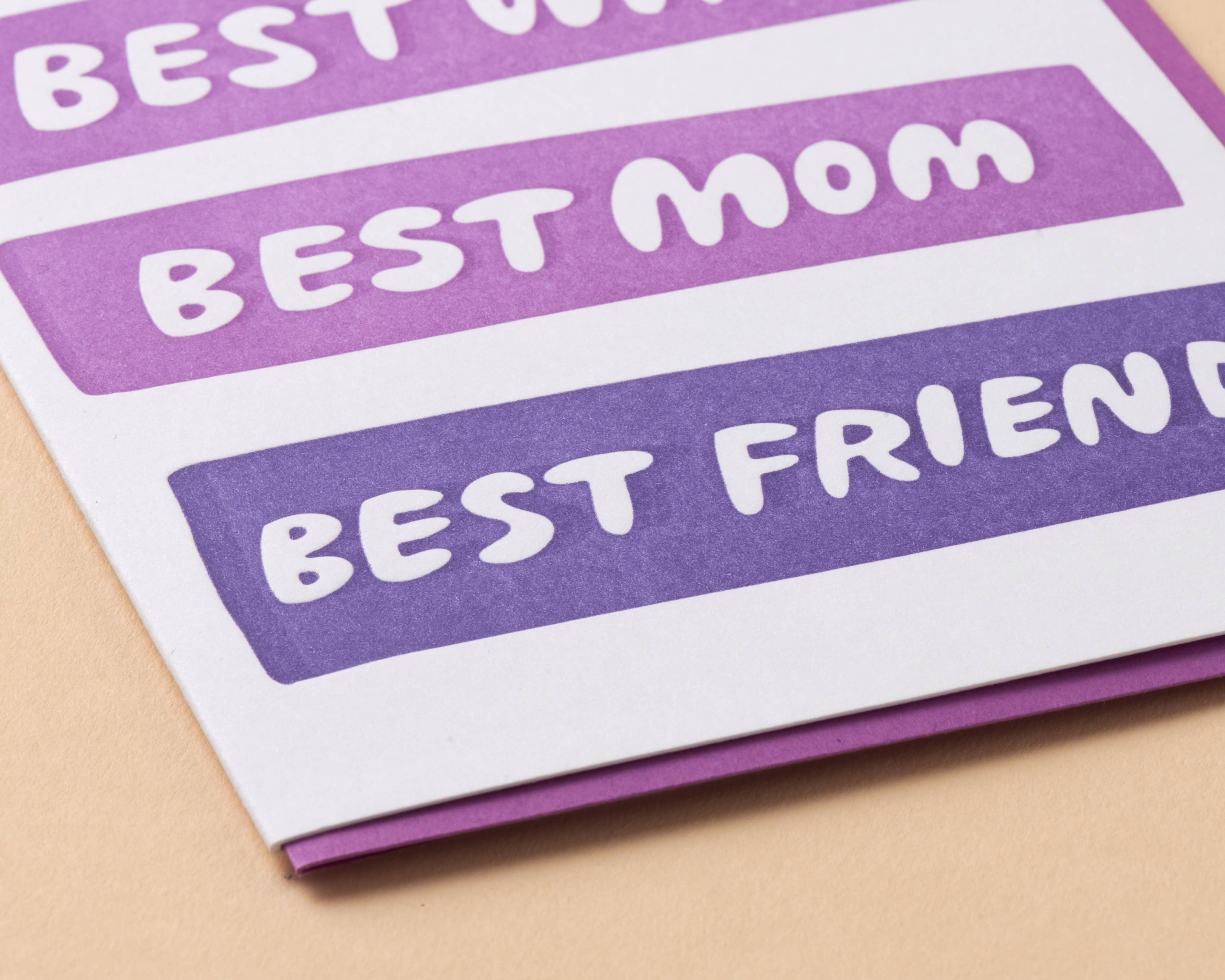 Best Wife Best Friend Letterpress Card