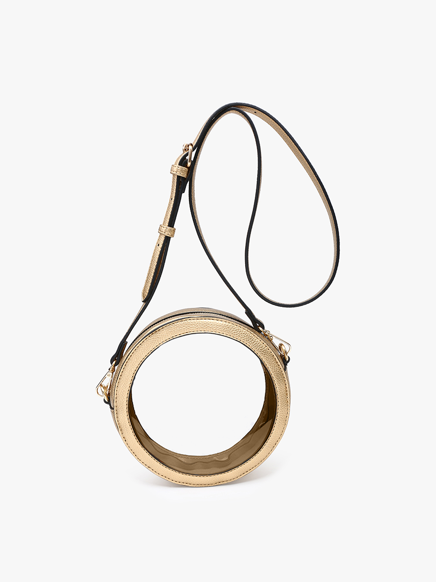 Lilibet Clear Circular Crossbody Bag - Gold