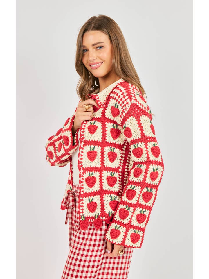 Berrylicious Crochet Cardigan