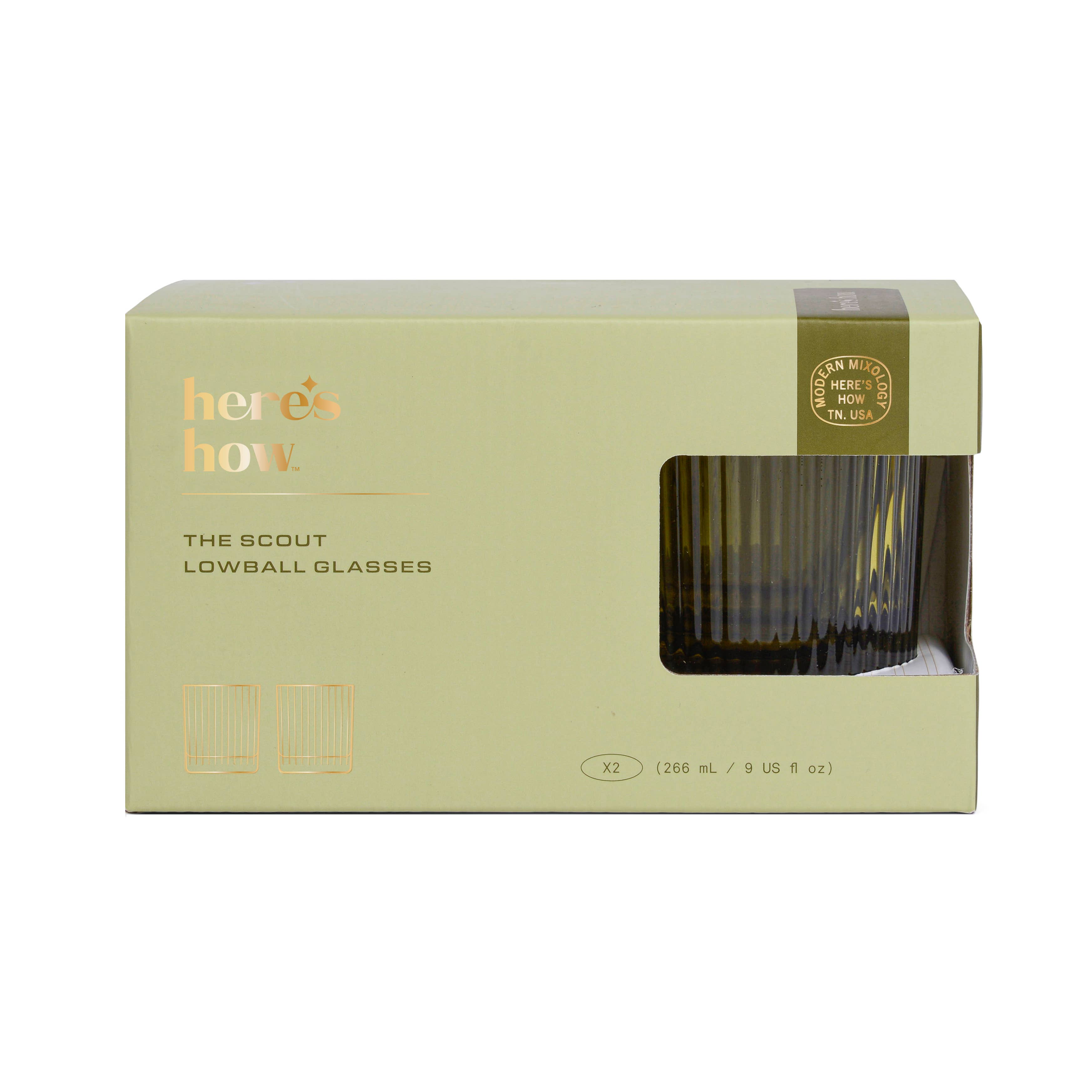The Scout Lowball Glass - Olive