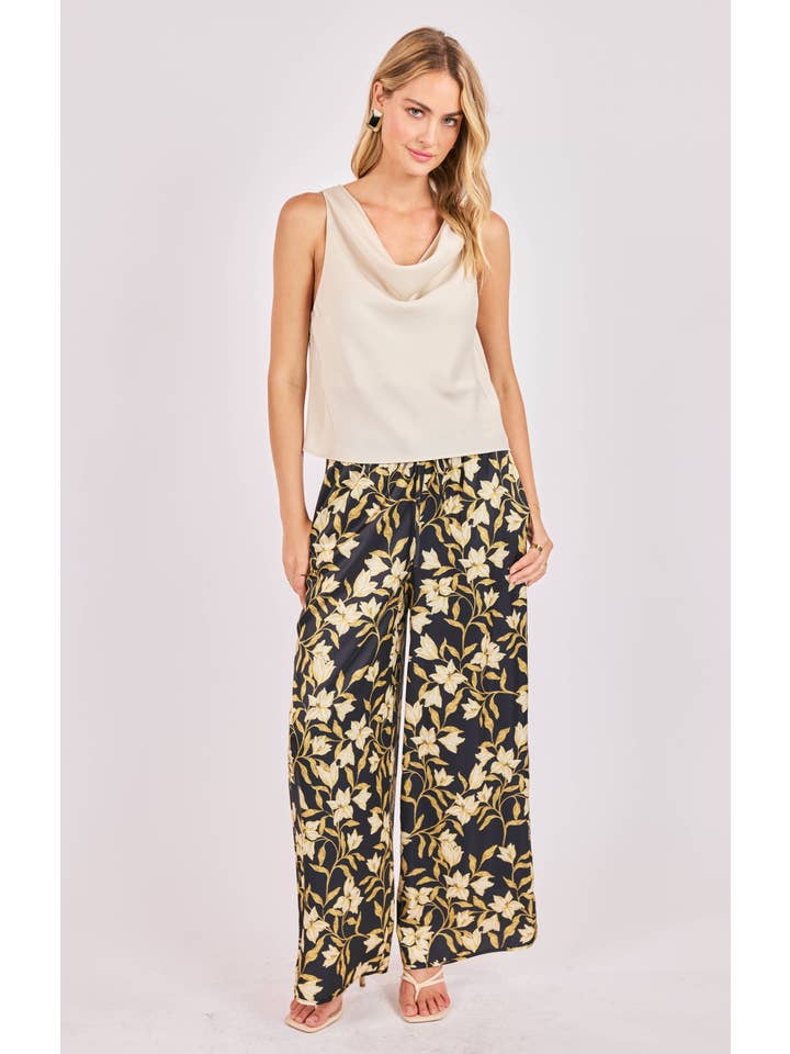 Gala Floral Satin Pants