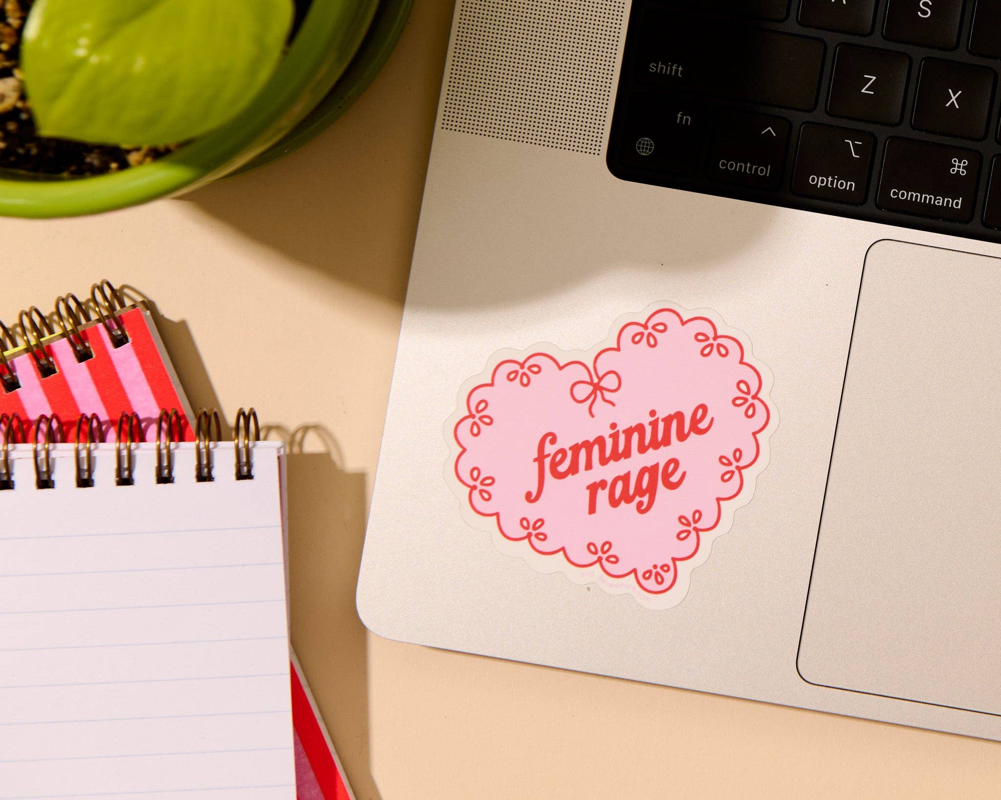 Feminine Rage Doily Vinyl Sticker
