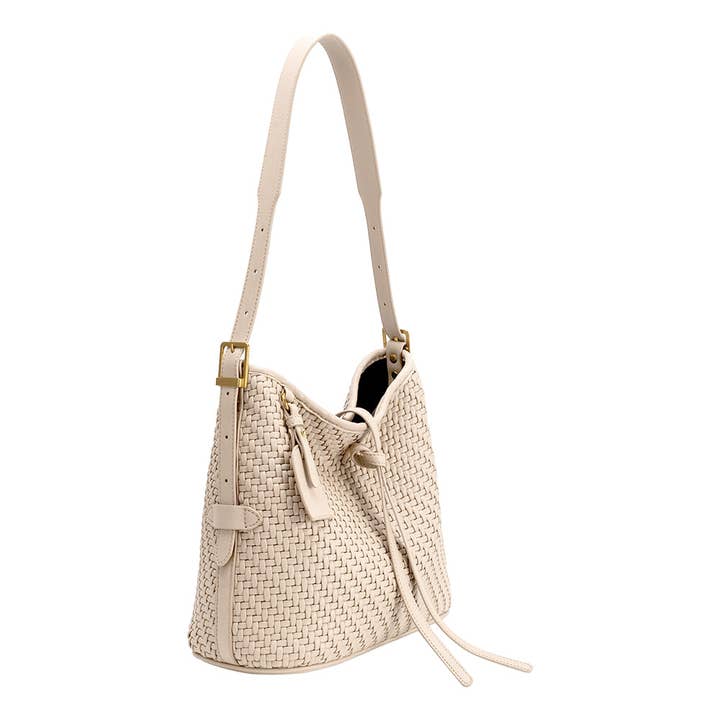 Thalia Vegan Leather Tote Bag - Bone