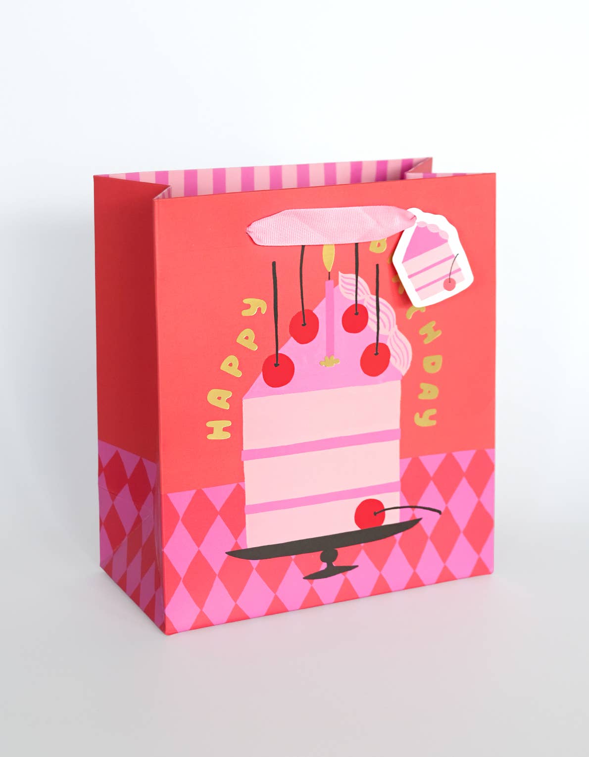 Cherry Birthday Cake Gift Bag