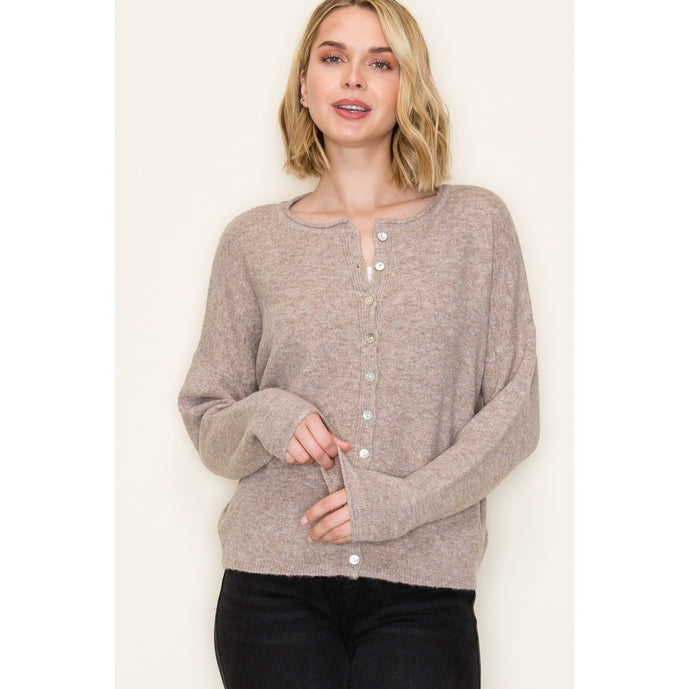 Crisp Air Cardigan - Mocha