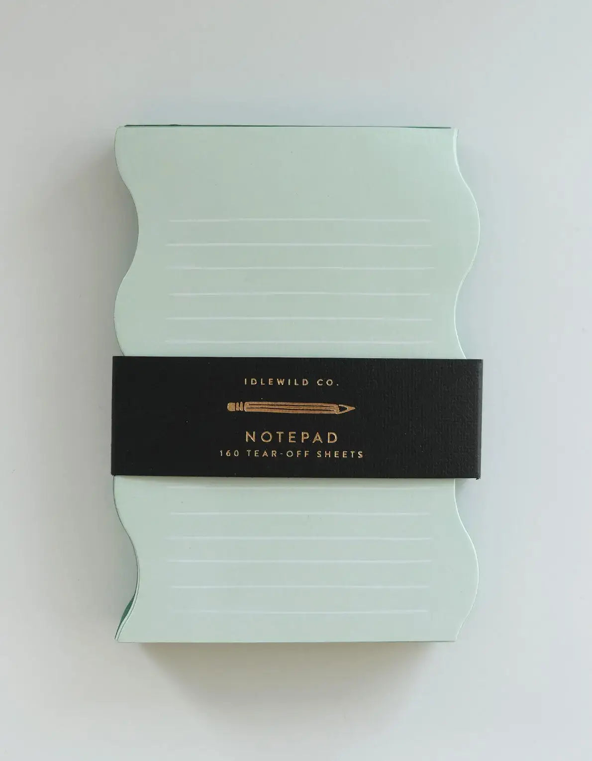 Mint + Evergreen Wavy Notepad